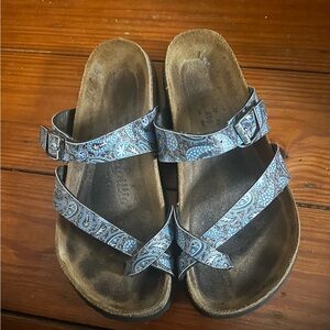 Birkenstocks blue Paisley size 39